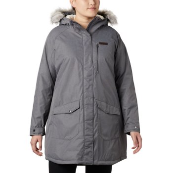Columbia Ženske Jakne - Suttle Mountain Long Insulated Plus Size Sive | HKGL-78093